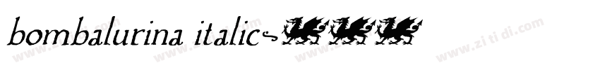 bombalurina italic字体转换